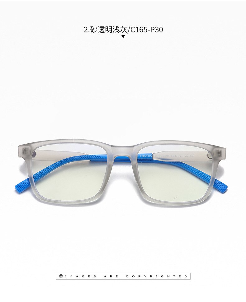 Children's Square Full Rim Silica Titanium Eyeglasses Anti Blue Light Lenses Wd5105 Full Rim Bclear   
