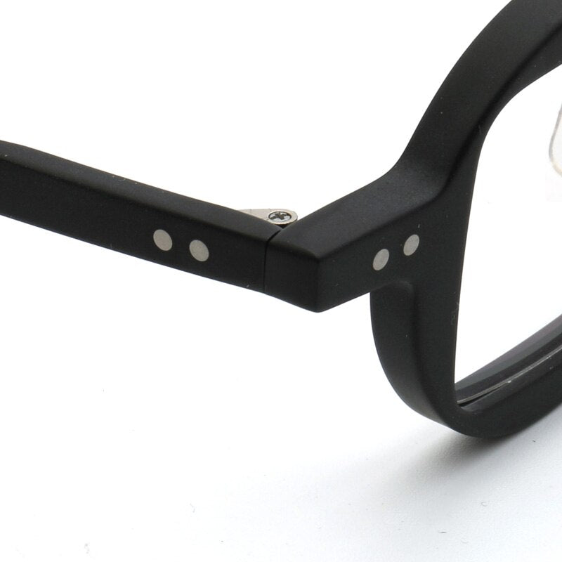 Muzz Men's Full Rim Square Round Asymmetric Acetate Frame Eyeglasses Hp259 Full Rim Muzz   