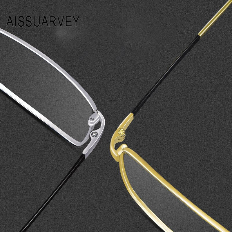 Aissuarvey Titanium Full Rim Frame Men's Rectangular Eyeglasses 1019a Full Rim Aissuarvey Eyeglasses   
