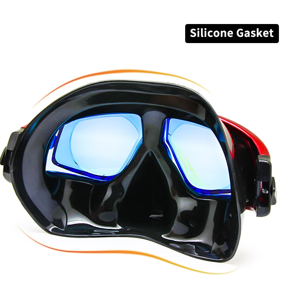 Unisex Snorkel Mask Hyperopia Myopia Corrective Lenses MK005 Goggles Enzodate   