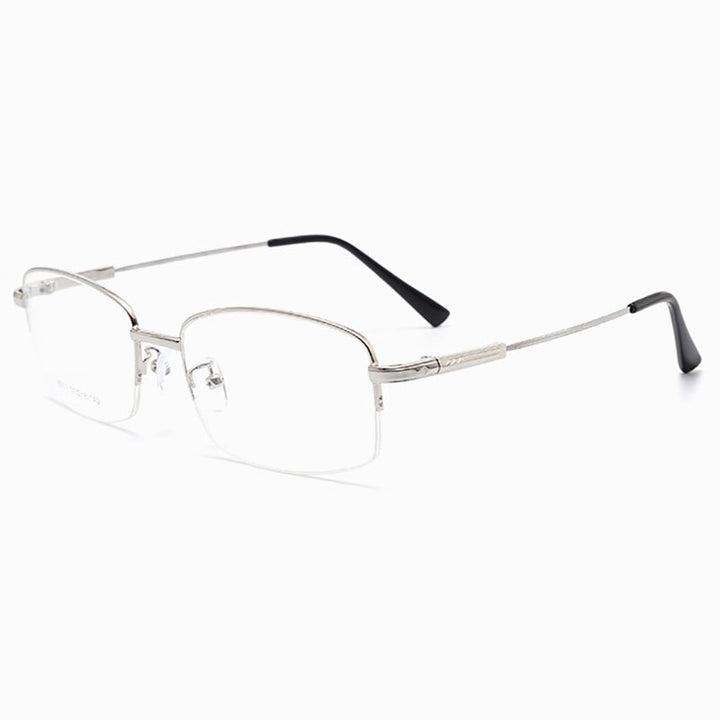 Hotochki Men's Semi Rim Square Alloy Eyeglasses 8217 Semi Rim Hotochki   
