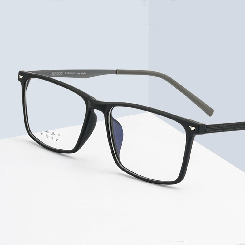 Reven Jate Men's Eyeglasses 8881 Titanium Square Frame Reven Jate   