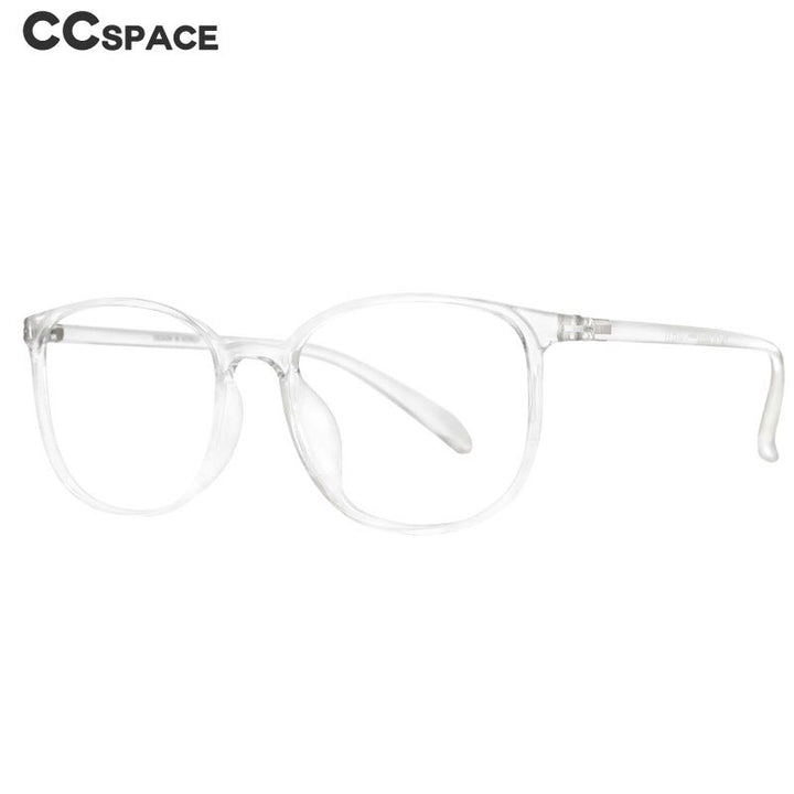 CCSpace Unisex Full Rim Round Square Tr 90 Titanium Frame Eyeglasses 53870 Full Rim CCspace   