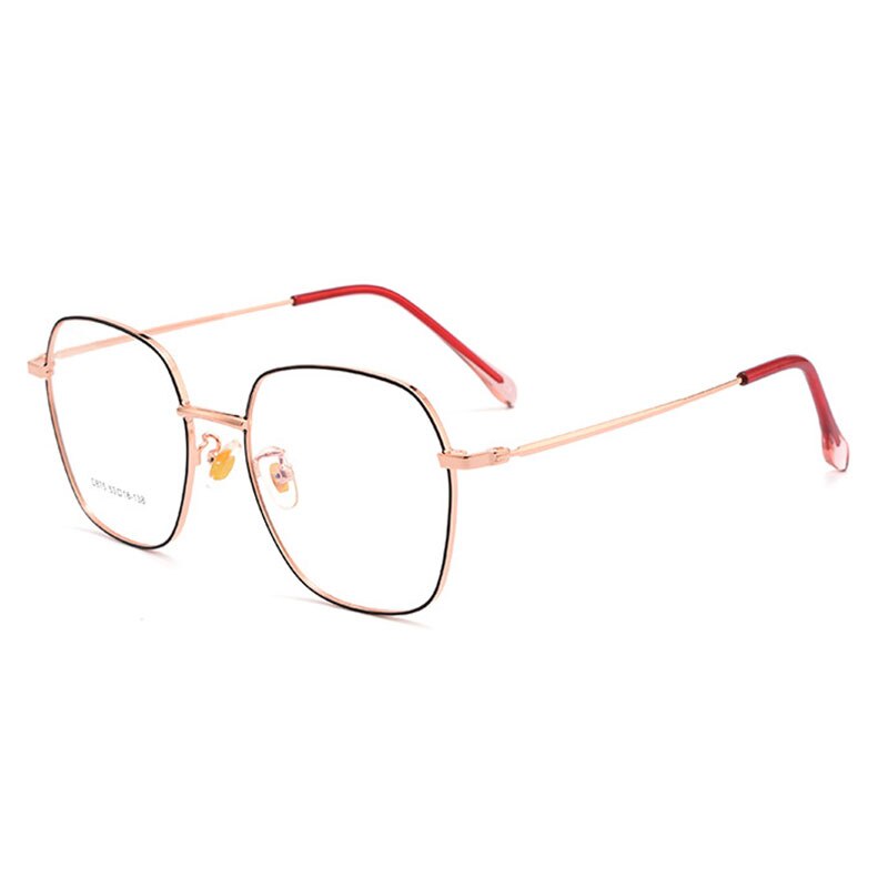 Hotony Unisex Full Rim Polygon Alloy Frame Spring Hinge Eyeglasses D875 Full Rim Hotony   