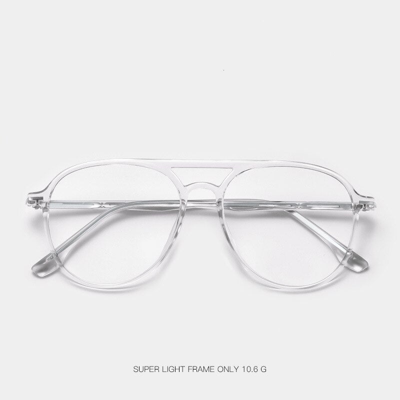 Yimaruili Unisex Full Rim TR 90 Resin Double Bridge Frame Eyeglasses 6537 Full Rim Yimaruili Eyeglasses   