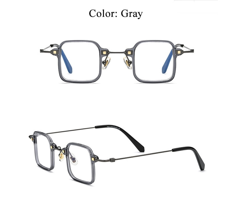 Bclear Unisex Eyeglasses Acetate Titanium Brsun001 Frame Bclear Gray 36mm  