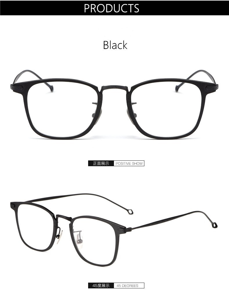 Yimaruili Men's Full Rim Titanium Frame Eyeglasses 4921 Full Rim Yimaruili Eyeglasses   
