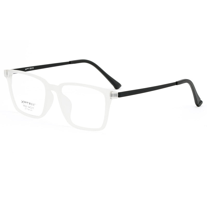 Yimaruili Men's Full Rim Square β Titanium TR 90 Resin Frame Eyeglasses 9822 Full Rim Yimaruili Eyeglasses Transparent  
