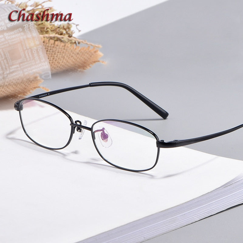 Chashma Ochki Unisex Full Rim Square Titanium Eyeglasses 10196 Full Rim Chashma Ochki   