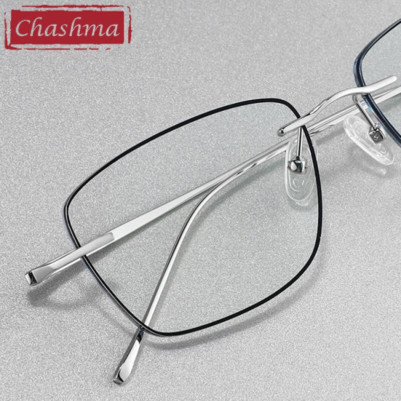 Chashma Ottica Unisex Full Rim Square Titanium Eyeglasses 9063 Full Rim Chashma Ottica   