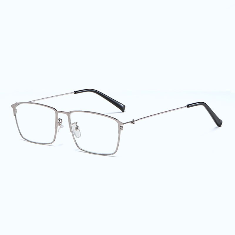 Hotony Unisex Full Rim Square Alloy Frame Anti Blue Light Reading Glasses  9011 Reading Glasses Hotony +100 Silver 