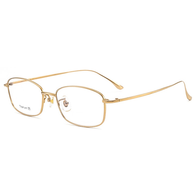 Hotochki Men's Full Rim Titanium Frame Eyeglasses 8508 Full Rim Hotochki Gold  