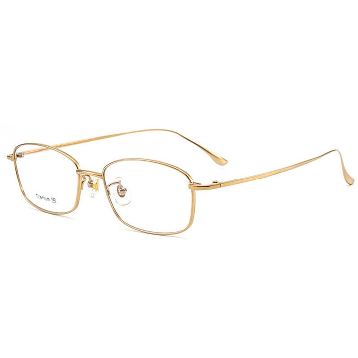 Hotochki Men's Full Rim Titanium Frame Eyeglasses 8508 Full Rim Hotochki Gold  
