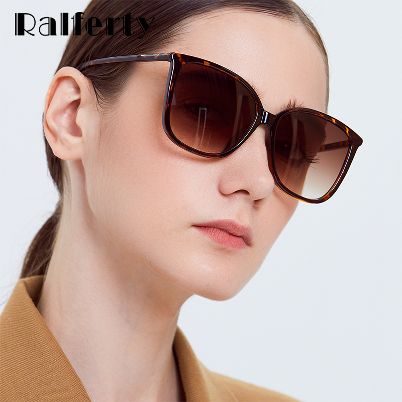 Ralferty Women's Sunglasses Square Cat Eye Oversize W95076 Sunglasses Ralferty   