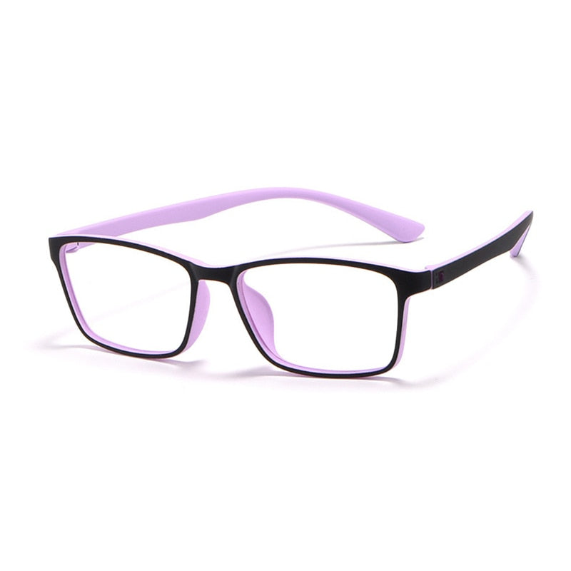 Reven Jate 6002 Unisex Eyeglasses Ultem Flexible Super Light-Weighted Frame Reven Jate black-pink  