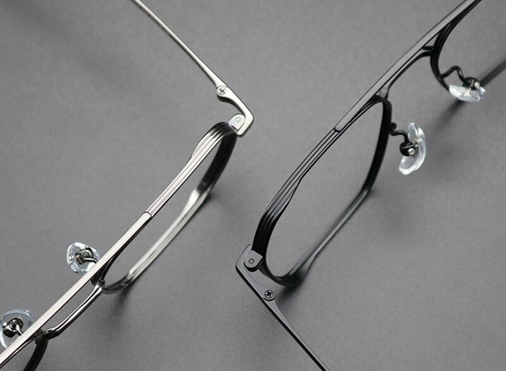 Aissuarvey Titanium Full Rim Double Bridge Frame Men's Eyeglasses Full Rim Aissuarvey Eyeglasses   