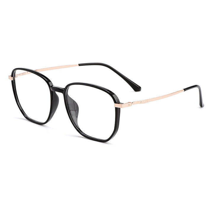 Women's Eyeglasses Ultralight Square Frame Alloy Tr90 Plastic M98008 Frame Gmei Optical C1  