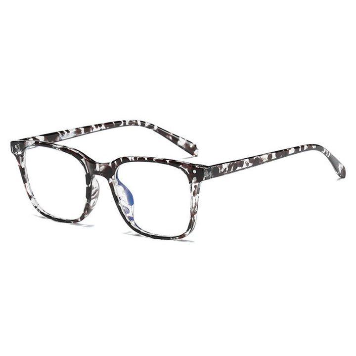 Hotony Unisex Full Rim Square TR 90 Frame Eyeglasses 6328 Full Rim Hotony Leopard  