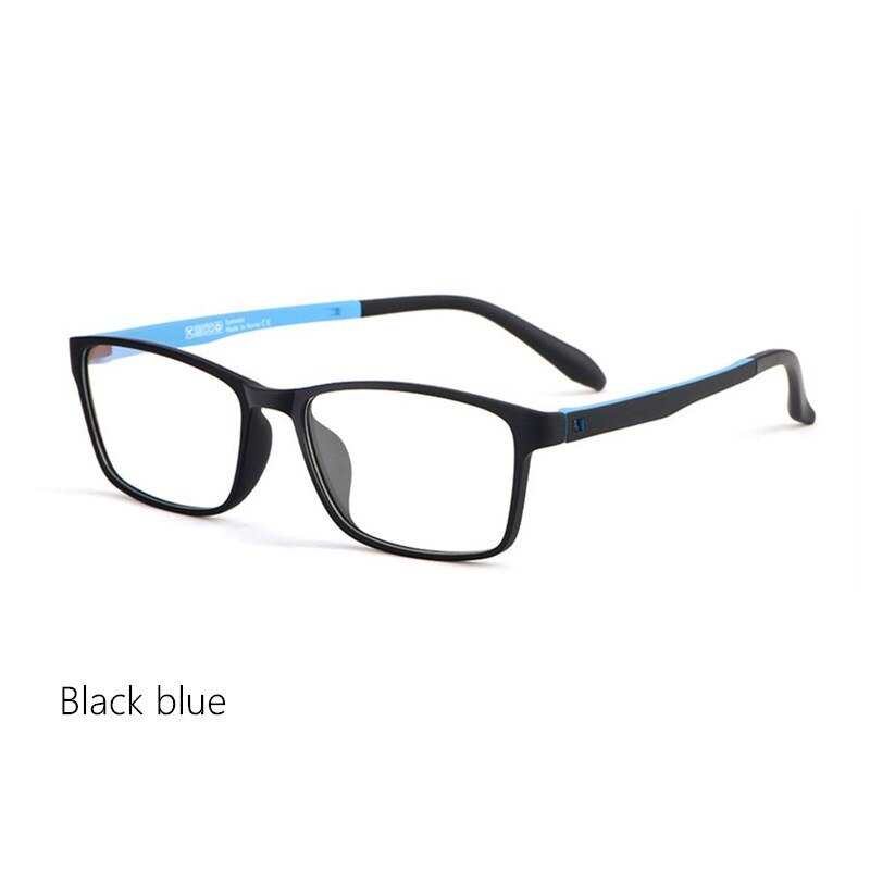 Yimaruili Unisex Square Eyeglasses Plastic Tr90 Ultra Light 8g 8870 Frame Yimaruili Eyeglasses Black blue  