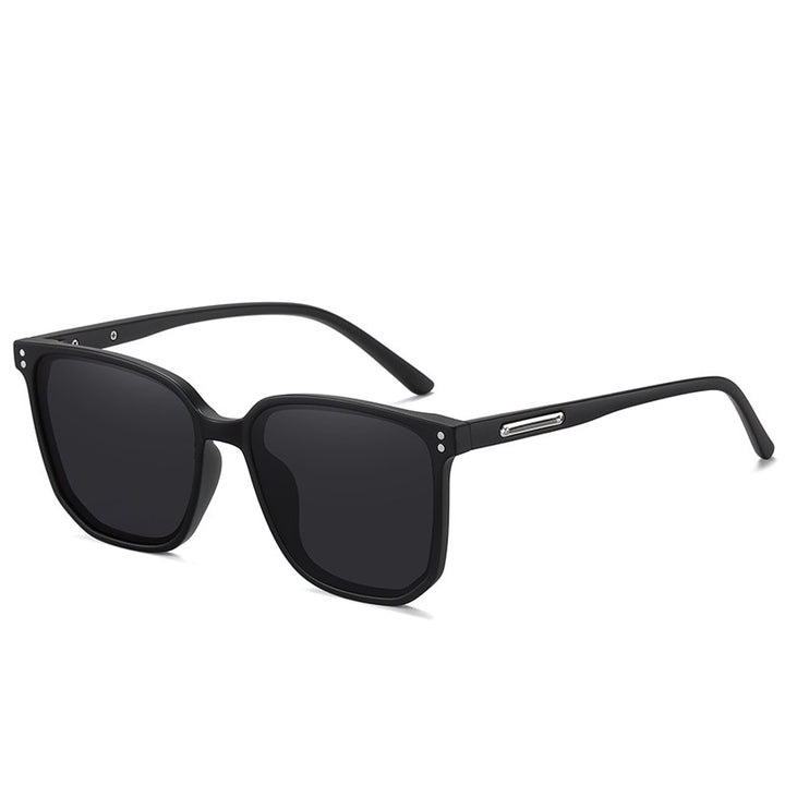 Yimaruili Unisex Full Rim TR 90 Resin Frame Polarized HD Sunglasses CP3723 Sunglasses Yimaruili Sunglasses Matte Black Other 
