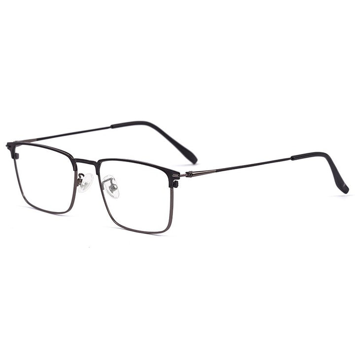 Yimaruili Men's Full Rim Square Two Tone Titanium Plated Frame Eyeglasses Y0606 Full Rim Yimaruili Eyeglasses   