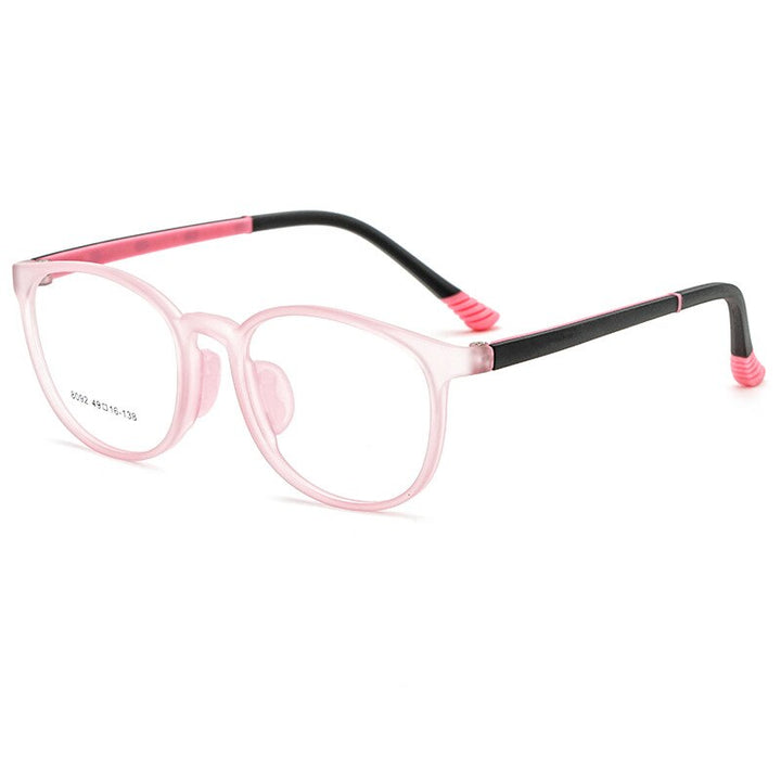 Aissuarvey Children's Tr90 Small Round Full Rim Frame Unisex Eyeglasses 8092 Full Rim Aissuarvey Eyeglasses Pink  