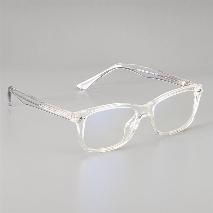 CCSpace Unisex Full Rim Square Tr 90 Titanium Frame Eyeglasses 51018 Full Rim CCspace clear  