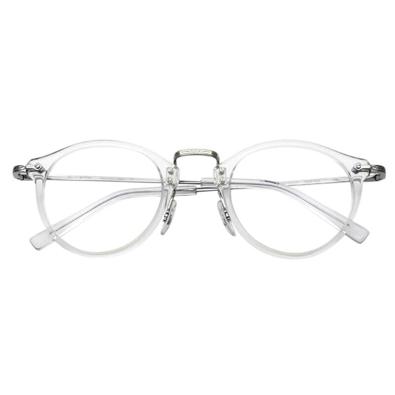 Aissuarvey Round Full Rim Titanium Frame Eyeglasses Gms806 Full Rim Aissuarvey Eyeglasses Default Title  