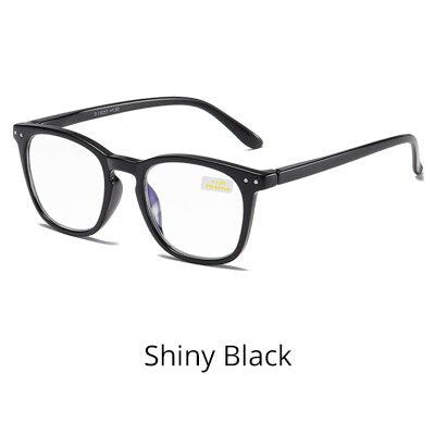 Ralferty Unisex Reading Glasses Magnifier Anti Blue Light F91104 Reading Glasses Ralferty Shiny Black China +100