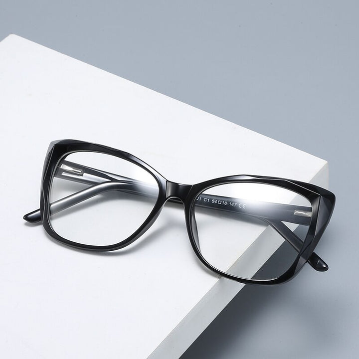 Women's Eyeglasses Acrylic Tr90 Cp Cat Eye Frame 2001 Frame Gmei Optical   