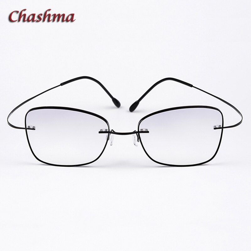 Chashma Ochki Unisex Rimless Square Titanium Eyeglasses Slfj160162 Rimless Chashma Ochki   