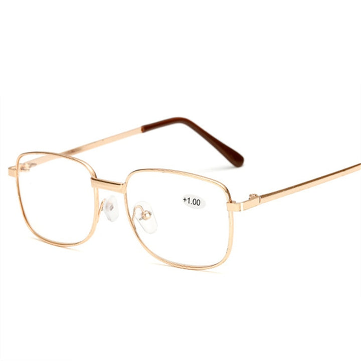Unisex Reading Glasses Anti-Scratch Lenses Diopter +1.0 To +4.0 Reading Glasses Yooske China +100 Gold