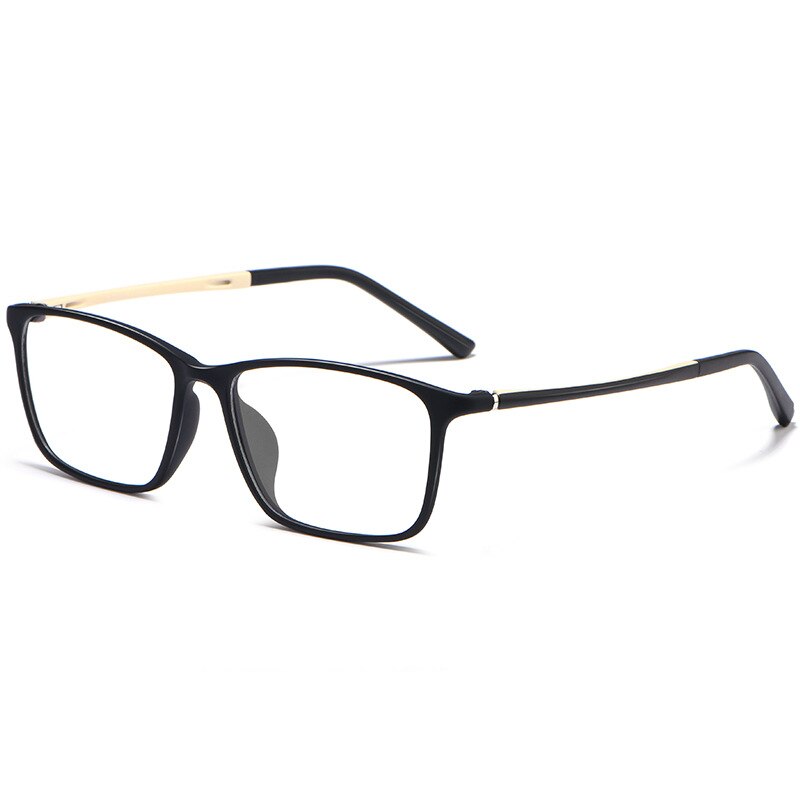 KatKani Unisex Full Rim TR 90 Resin Steel Frame Eyeglasses K1937 Full Rim KatKani Eyeglasses Black Yellow  