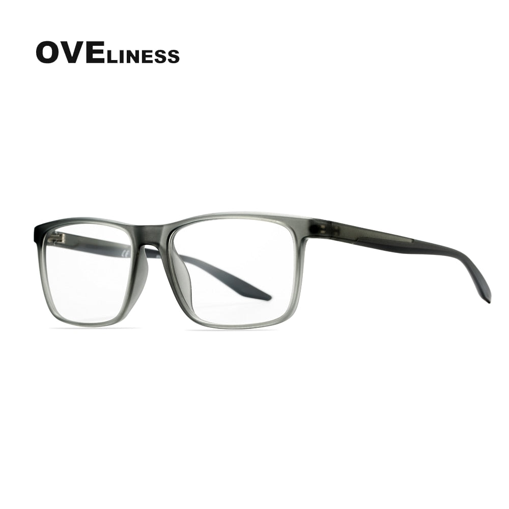 Oveliness Unisex Full Rim Square Tr 90 Titanium Eyeglasses Ol71p32 Full Rim Oveliness grey  