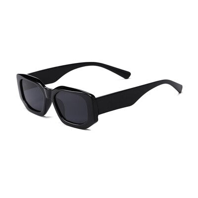 Ralferty Women's Sunglasses Irregular Shadows Y2k W95300 Sunglasses Ralferty C2 Black-Full Gray As picture 