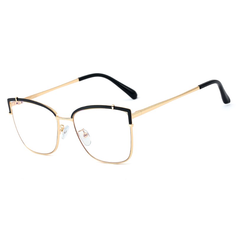 Hotony Women's Full Rim Cat Eye Alloy Frame Eyeglasses 95731 Full Rim Hotony   