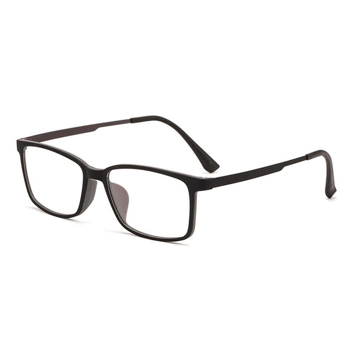 Hotony Unisex Full Rim Square TR 90 Resin B Titanium Frame Eyeglasses 3063 Full Rim Hotony gray  