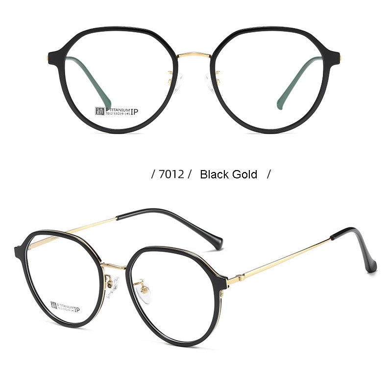 Hotochski Unisex Full Rim Round Beta Titanium Frame Eyeglasses 7012 Full Rim Hotochki   
