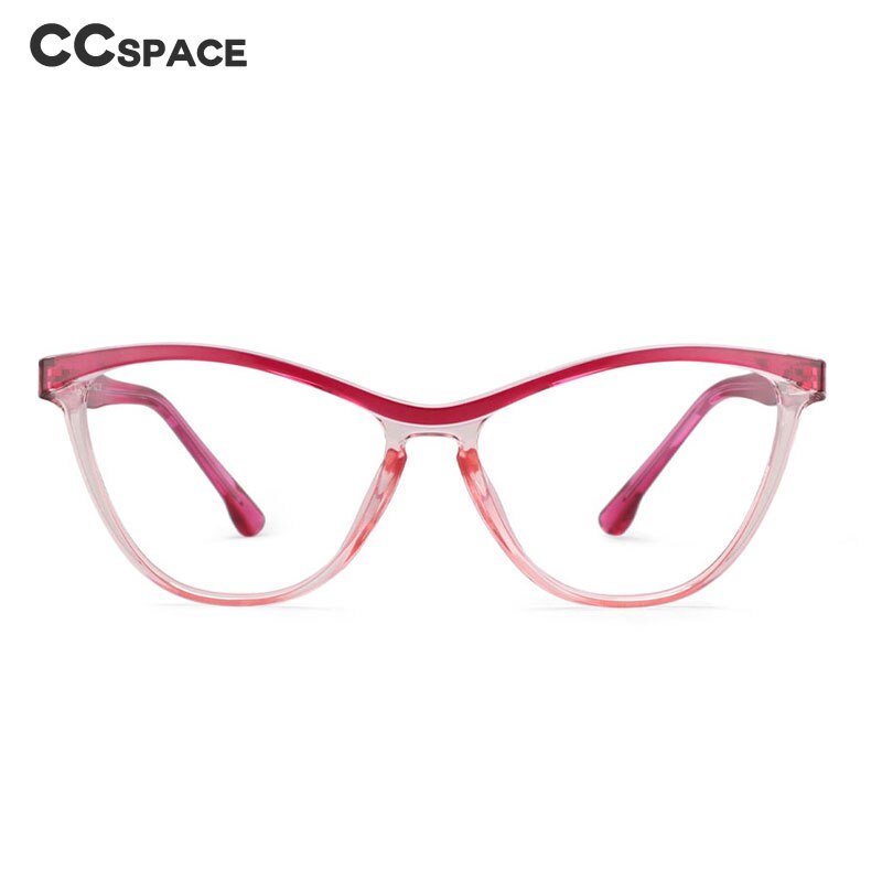 CCSpace Unisex Full Rim Square Cat Eye Tr 90 Titanium Frame Eyeglasses 53875 Full Rim CCspace   