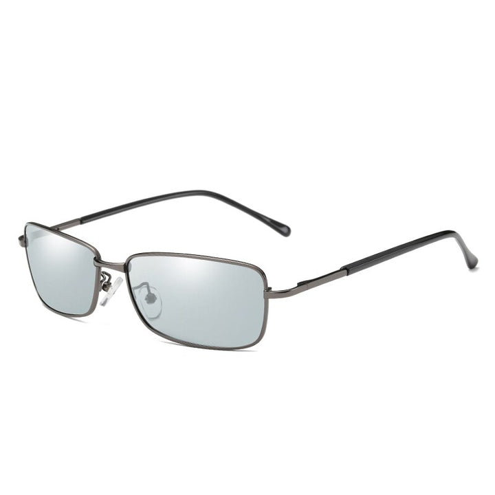 Aidien Unisex Full Rim Alloy Frame Myopic Lens Sunglasses 9126 Sunglasses Aidien Silver 0 