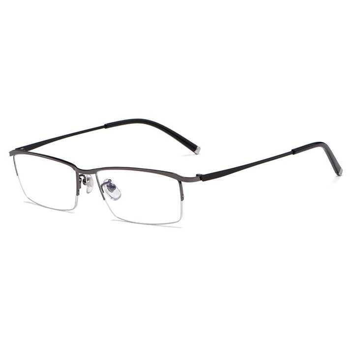 Hotochki Men's Semi Rim Alloy Frame Eyeglasses Z17003 Semi Rim Hotochki gray  