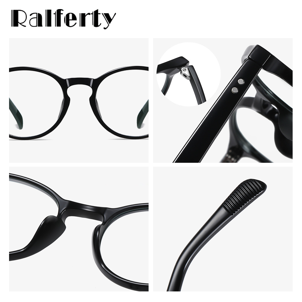 Ralferty Women's Eyeglasses Round Anti Blue Light D2301 Anti Blue Ralferty   
