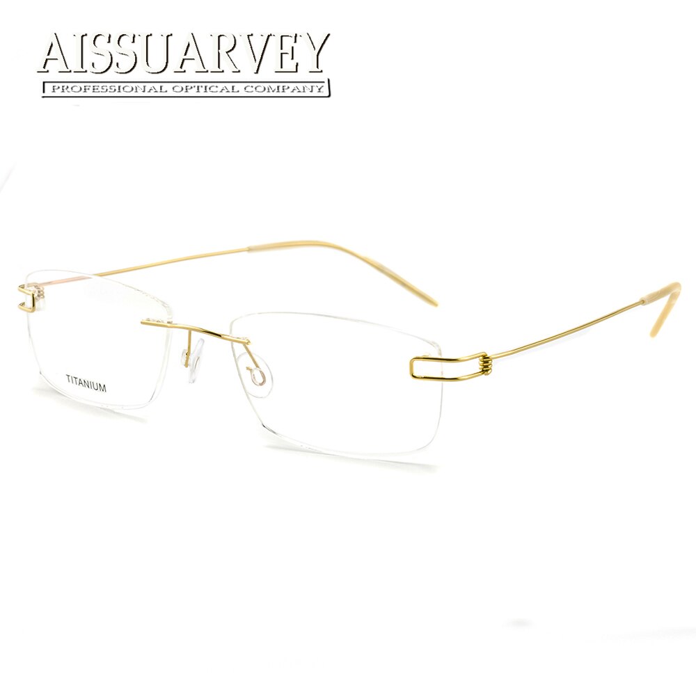 Aissuarvey Unisex Rimless Titanium Frame Eyeglasses As28610 Rimless Aissuarvey Eyeglasses   