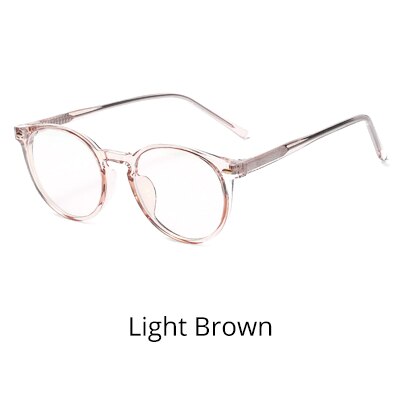 Ralferty Women's Full Rim Round Tr 90 Eyeglasses WTR8840 Full Rim Ralferty Light Brown  