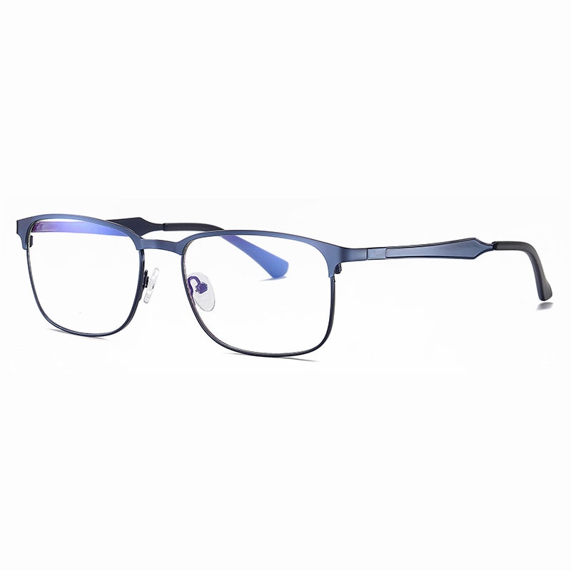 Hotochki Men's Full Rim Square Alloy Eyeglasses 2307 Full Rim Hotochki Blue  