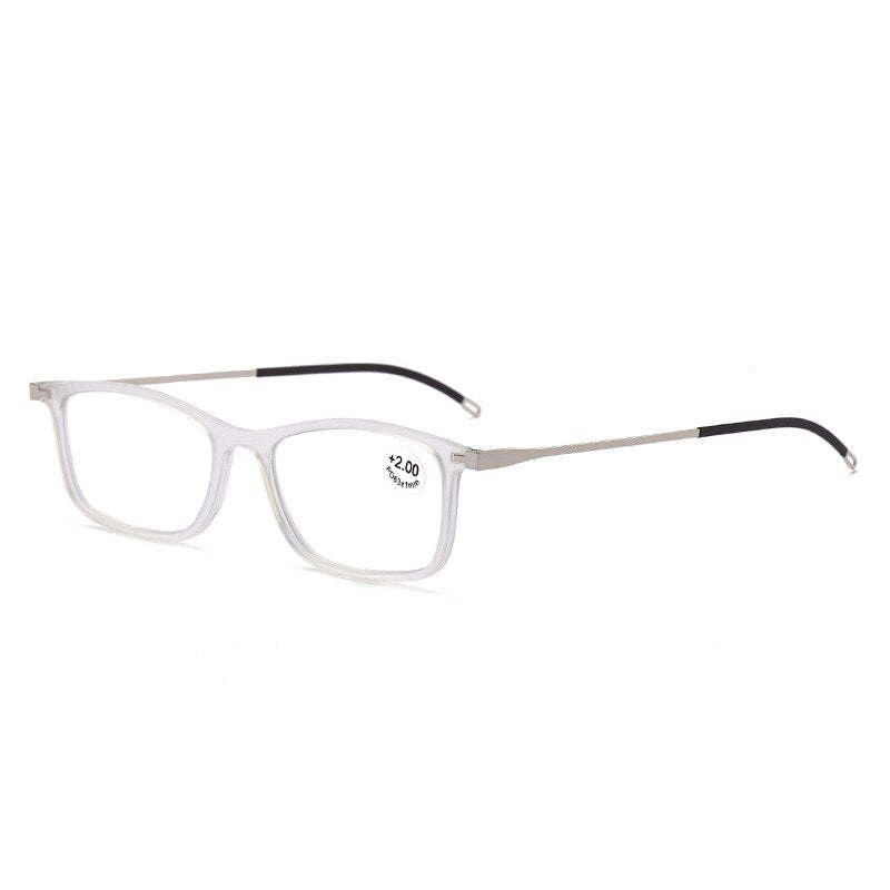Unisex Full Rim Alloy Frame Anti Blue Light Lens Reading Glasses Xx666 Reading Glasses Bclear +100 Clear 