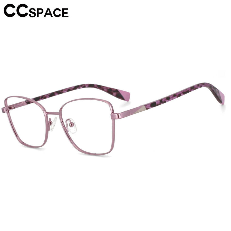 CCSpace Women's Full Rim Square Alloy Frame Eyeglasses 53704 Full Rim CCspace   