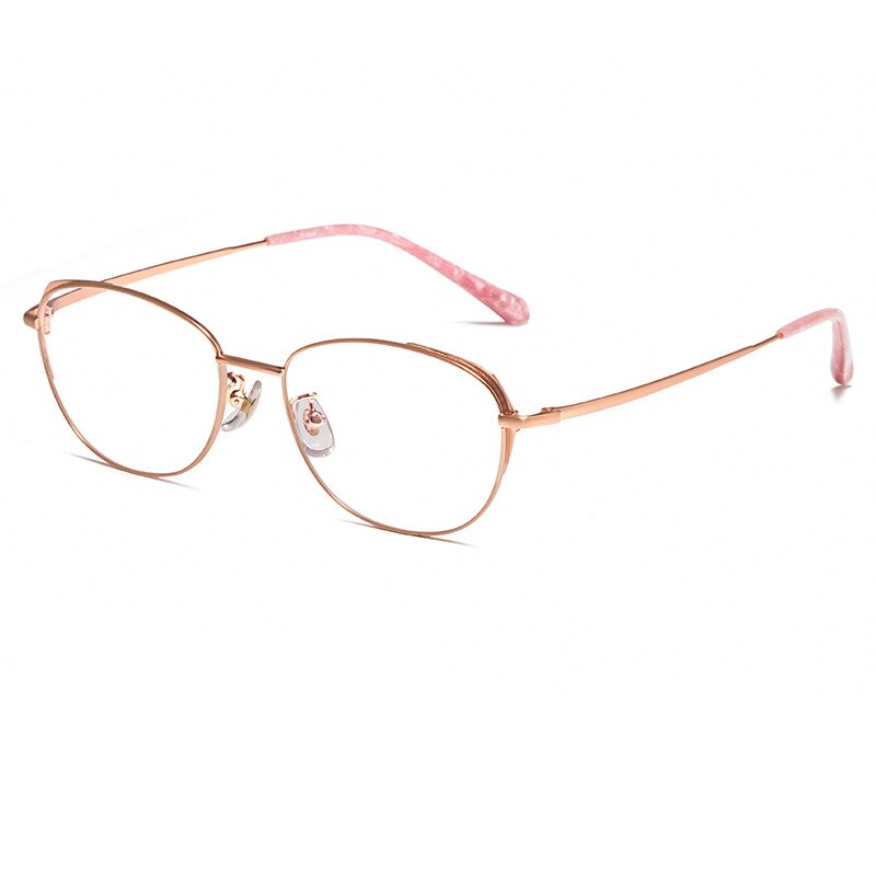 Aissuarvey Rectangle Alloy Full Rim Frame Women's Eyeglasses 6038S Full Rim Aissuarvey Eyeglasses Rose golden  