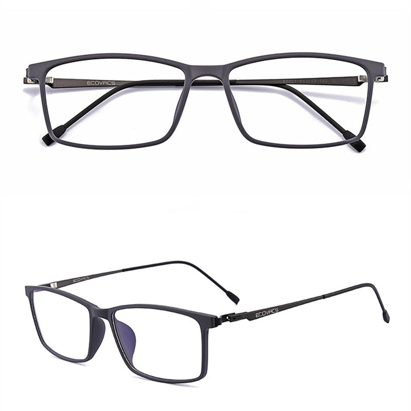 KatKani Men's Full Rim Alloy Screwless Frame Eyeglasses E0207 Full Rim KatKani Eyeglasses Gun Gray  