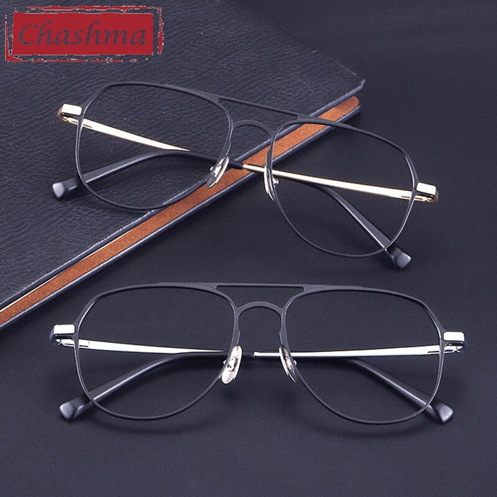 Unisex Oversized Curved Aluminum Magnesium Frame Eyeglasses 98863 Frame Chashma   